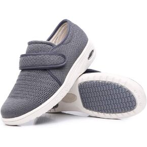 W&LESVAGO Breathable Lightweight Adjustable Diabetic Shoes Wide Width Air Cushion Walking Sneakers for Women Swollen Feet