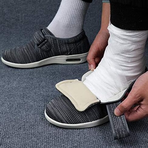 W&LESVAGO Breathable Lightweight Adjustable Diabetic Shoes Wide Width Air Cushion Walking Sneakers for Women Swollen Feet in Saudi Arabia