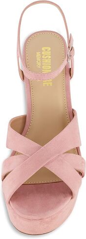 CUSHIONAIRE Women's Foxy platform dress sandal +Memory Foam and Wide Widths Available in Saudi Arabia