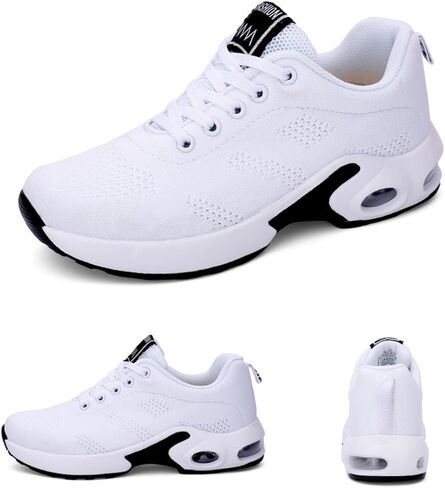 Fenlogft Women's Flying Knit Running Shoes - Lightweight Lace-up Sneakers for Daily Walking and Work, Garden Shoes in Saudi Arabia
