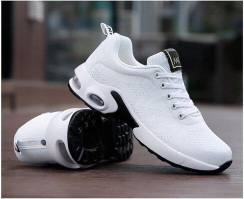 Fenlogft Women's Flying Knit Running Shoes - Lightweight Lace-up Sneakers for Daily Walking and Work, Garden Shoes in Saudi Arabia