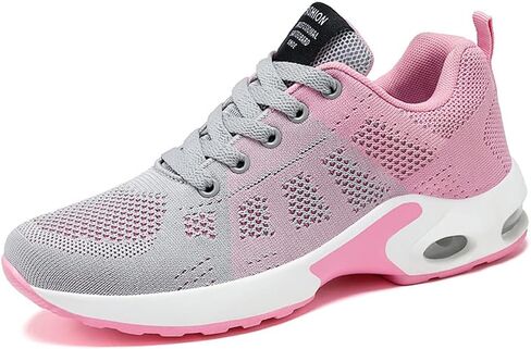 Fenlogft Women's Flying Knit Running Shoes - Lightweight Lace-up Sneakers for Daily Walking and Work, Garden Shoes in Saudi Arabia