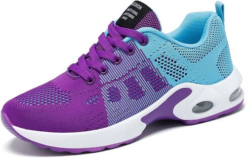 Fenlogft Women's Flying Knit Running Shoes - Lightweight Lace-up Sneakers for Daily Walking and Work, Garden Shoes in Kuwait
