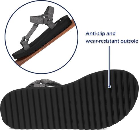 Ampeo Women's Arch Support Hiking Sandals Comfortable Summer Beach Walking Sport Athletic Water Sandals in Saudi Arabia
