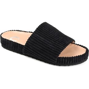 Journee Collection Womens Aveline Tru Comfort Foam Slip On Slide Open Toe Slippers