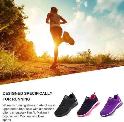 أحذية الجري النسائية VOCNTVY وسادة هوائية مقاومة للانزلاق ودعم قوس التنس أحذية رياضية للتنس in Kuwait