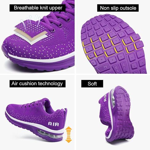 أحذية الجري النسائية VOCNTVY وسادة هوائية مقاومة للانزلاق ودعم قوس التنس أحذية رياضية للتنس in Kuwait