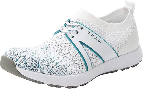 TRAQ by Alegria Qool Womens Smart Walking Shoe White Multi Wide 12 M US in Saudi Arabia