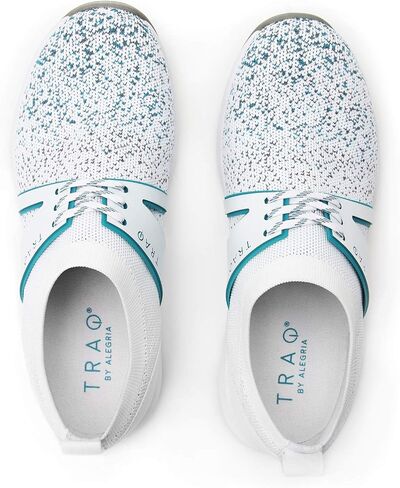 TRAQ by Alegria Qool Womens Smart Walking Shoe White Multi Wide 12 M US in Saudi Arabia