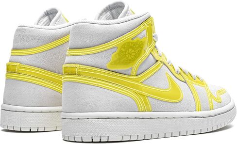 حذاء Nike WMNS Air Jordan 1 Mid Lx Opti Yellow للنساء، أبيض فاتح/Opti أصفر/أبيض، 8W in Saudi Arabia