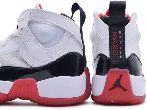 Jumpman Two Trey Men Basketball Sneakers Size 11.5 and 12.0 Color White, Black, and Gym Red in Saudi Arabia