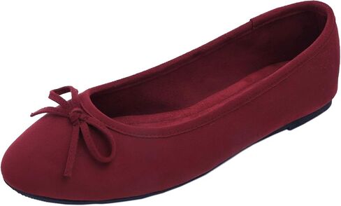 FEVERSOLE Women's Ultra Soft Colorful Memory Foam Cushioned Faux Suede Home Ballet Flats in Saudi Arabia