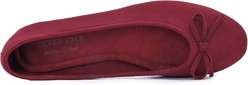 FEVERSOLE Women's Ultra Soft Colorful Memory Foam Cushioned Faux Suede Home Ballet Flats in Saudi Arabia
