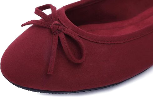FEVERSOLE Women's Ultra Soft Colorful Memory Foam Cushioned Faux Suede Home Ballet Flats in Saudi Arabia