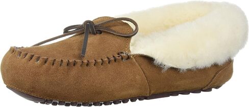 Dearfoams Women's Fireside Brisbane Shearling Foldover Moccasin Slipper in Saudi Arabia