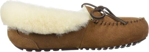 Dearfoams Women's Fireside Brisbane Shearling Foldover Moccasin Slipper in Saudi Arabia