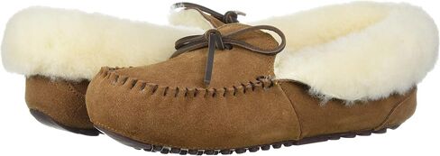Dearfoams Women's Fireside Brisbane Shearling Foldover Moccasin Slipper in Saudi Arabia