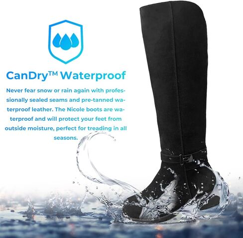 حذاء نسائي مريح للركبة مقاوم للماء للشتاء من نيكول in Kuwait