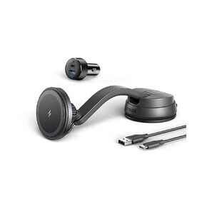 Anker Magnetic Wireless Charger (MagGo), 613 Car Charging Mount with 2-Port USB Car Charger, 5 ft USB-C to USB-A Cable, Strong Magnetic Alignment only for iPhone 13, 13 Pro, 13 Pro Max, 13 Mini, 12 in Saudi Arabia