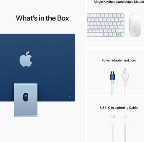 2021 Apple iMac (24-inch, Apple M1 chip with 8‑core CPU and 7‑core GPU, 8GB RAM, 256GB) - Silver in Saudi Arabia