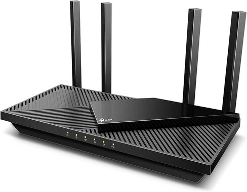 جهاز التوجيه TP-Link AX3000 WiFi 6 - جهاز التوجيه اللاسلكي 802.11ax، جيجابت، جهاز توجيه الإنترنت ثنائي النطاق، يدعم خادم VPN والعميل، متوافق مع OneMesh (Archer AX55) in Kuwait
