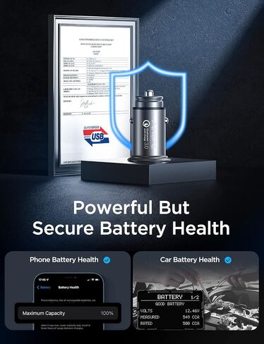 Super Fast Car Charger USB Fast Charge AINOPE Android Car Charger Adapter 45W All Metal Lighter USB Charger Quick Charge for iPhone 15/14/13/12/11pro/x/8/Samsung S24/S23/S22/S22+/Ultra/S21/Note 9 in Saudi Arabia