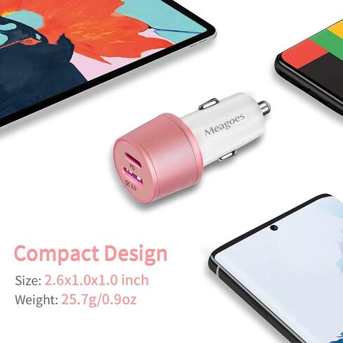 67.5W Car Charger USB C Super Fast Charging for iPhone 17/Samsung Android | for Galaxy S26/S25/iPhone 17 Pro Max/Air/16/,45W PPS USBC+ 22.5W USB Port,12V Cigarette Lighter Adapter, Type C Cable in Kuwait