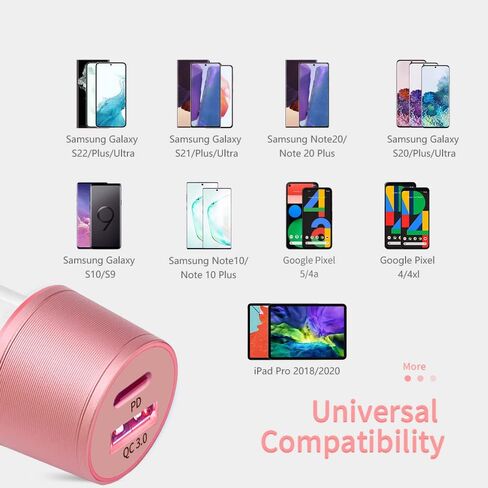 67.5W Car Charger USB C Super Fast Charging for iPhone 17/Samsung Android | for Galaxy S26/S25/iPhone 17 Pro Max/Air/16/,45W PPS USBC+ 22.5W USB Port,12V Cigarette Lighter Adapter, Type C Cable in Kuwait