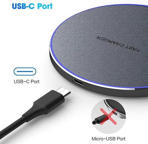 Fast Wireless Charger,20W Max Wireless Charging Induction Pad,Black in Kuwait