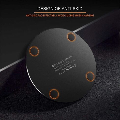 Fast Wireless Charger,20W Max Wireless Charging Induction Pad,Black in Kuwait