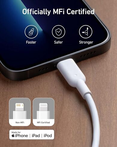 Anker Nano Charger, 20W PIQ 3.0 Durable Compact Fast Charger with 6ft USB-C to Lightning Cable (MFi Certified), PowerPort III USB-C Charger for iPhone 12/12 Mini/12 Pro/12 Pro Max/iPad Pro, and More in Saudi Arabia