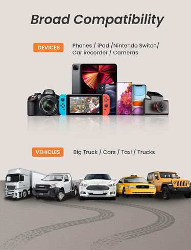 AINOPE Family Car Charger, [2022 Upgraded] Fast Car Charger Adapter [4 Ports 60W], QC 3.0 Car Charger, USB Car Charger Cigarette Lighter Adapter Compatible for iPhone Samung iPad MacBook Fire Tablet in Saudi Arabia