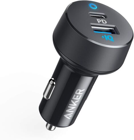 Anker USB C Car Charger, 30W 2-Port Type C Fast Car Charger with 18W Power Delivery and 12W PIQ, PowerDrive PD 2 with LED for iPhone 12/12 Pro/Mini / 11 / XS/Max/XR/X, Pixel, iPad, and More in Saudi Arabia