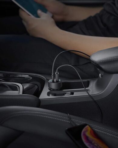 Anker USB C Car Charger, 30W 2-Port Type C Fast Car Charger with 18W Power Delivery and 12W PIQ, PowerDrive PD 2 with LED for iPhone 12/12 Pro/Mini / 11 / XS/Max/XR/X, Pixel, iPad, and More in Saudi Arabia
