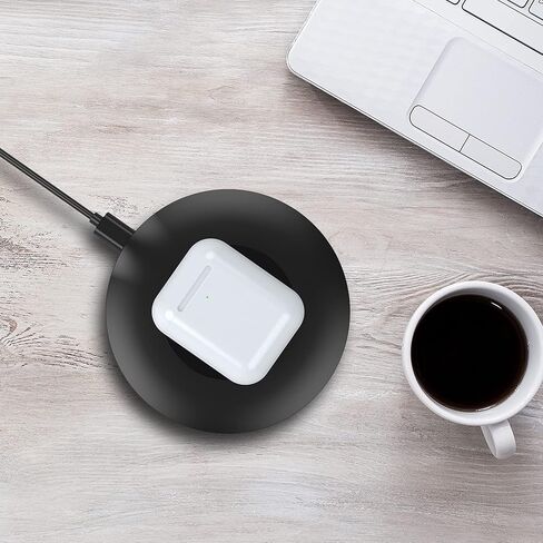 شاحن لاسلكي نحيف، قاعدة شحن لاسلكية سريعة Qi بقدرة 15 وات متوافقة مع iPhone 14/13/12/12 Pro Max/12 Mini/11/XR/X/8 Plus، وSamsung Galaxy S21/S20 Ultra/S10/S9/Note 10، بكسل 5/4 XL (بدون محول) in Kuwait