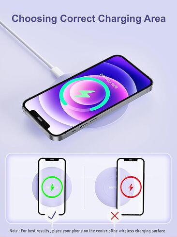 Slim Wireless Charger, 15W Fast Qi Wireless Charging Pad Compatible with iPhone 14/13/12/12 Pro Max/12 Mini/11/XR/X/8 Plus, Samsung Galaxy S21/S20 Ultra/S10/S9/Note 10, Pixel 5/4 XL (No Adapter) in Saudi Arabia
