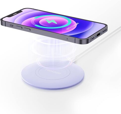 Slim Wireless Charger, 15W Fast Qi Wireless Charging Pad Compatible with iPhone 14/13/12/12 Pro Max/12 Mini/11/XR/X/8 Plus, Samsung Galaxy S21/S20 Ultra/S10/S9/Note 10, Pixel 5/4 XL (No Adapter) in Saudi Arabia
