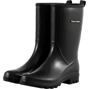 planone Mid Calf Rain Boots For Women Waterproof Garden Shoes Anti-Slipping Rainboots for Ladies Comfortable Insoles Stylish Light rain Shoes Outdoor Work Shoes in Saudi Arabia