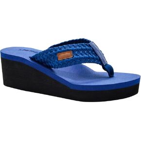 MALIDA Womens Wedge Arch Support Flip Flops Cushion Soft Rubber Midsole Platform Thong Sandals with Rubber Sole