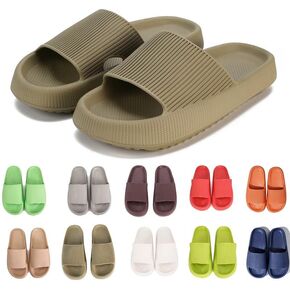 rosyclo Cloud Slippers for Women and Men Massage Thick Sole Non-Slip Shower Slippers Bathroom Super Soft Comfy House Cloud Slide Slippers for Indoor and Outdoor