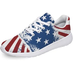 lodaden American Flag Shoes Mens Womens Fashion Running Sneakers Non-Slip Tennis Walking Shoes Gifts for Her,Him in Saudi Arabia