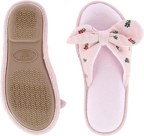 isotoner Womens Recycled Embroidered Jersey Tie Slide in Kuwait
