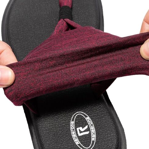Ranberone Women's Yoga Mat Flip Flops Casual Flat Summer Beach Sandals in Saudi Arabia