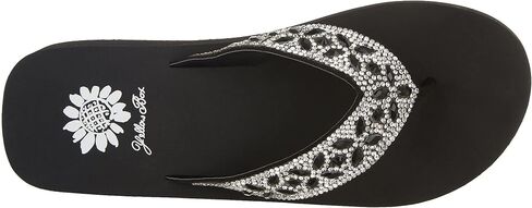 Yellow Box womens staar wedge flip flops 39 (US 8) in Saudi Arabia