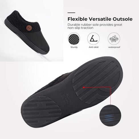 أحذية EverFoams النسائية الدافئة المصنوعة من الإسفنج الذكي للاستخدام الداخلي والخارجي للشتاء مع جزء سفلي من المطاط in Kuwait