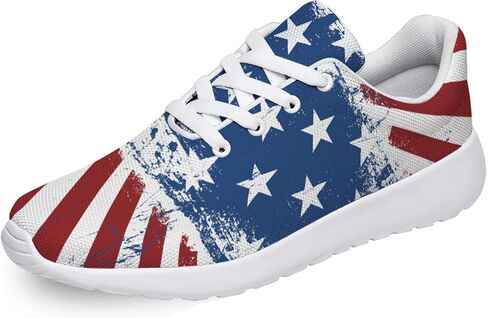 lodaden American Flag Shoes Mens Womens Fashion Running Sneakers Non-Slip Tennis Walking Shoes Gifts for Her,Him in Saudi Arabia