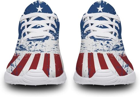 lodaden American Flag Shoes Mens Womens Fashion Running Sneakers Non-Slip Tennis Walking Shoes Gifts for Her,Him in Saudi Arabia