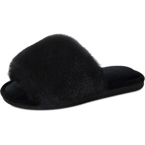 شبشب نسائي مفتوح من الأمام مريح فروي سبا مسطح منفوش غامض حذاء منزلي داخلي سهل الارتداء في الهواء الطلق شبشب منزلي in Kuwait