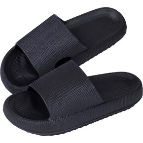 MoneRffi Cloud Slides for Women-Pillow Cloud Slippers Womens, House Slippers for Women Indoor, 1.7 Inch Thick Sole/ Non-Slip Shower Shoe/Soft Comfort Cozy Comfy Bathroom Spa Slippers/Poolside Outdoor Sandals