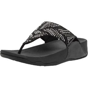 صندل نسائي من FitFlop من Lulu Crystal Feather أصلي مناسب لأصابع القدم